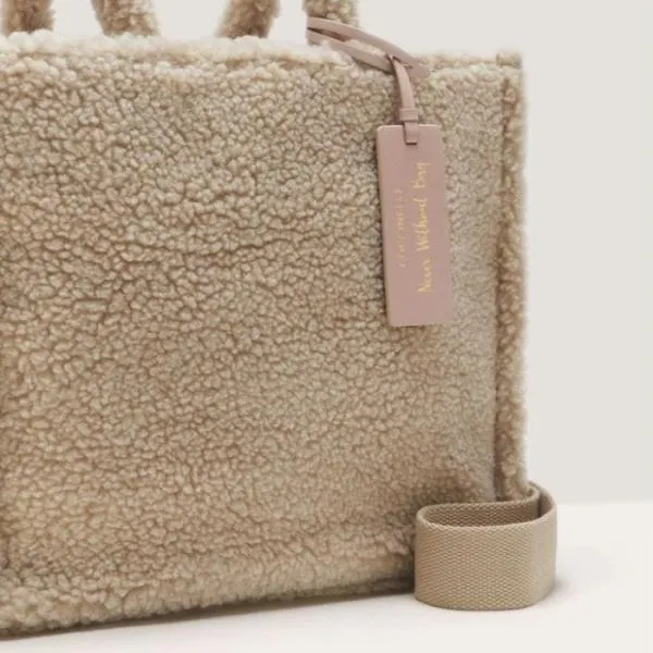 Never Without Bag Full Eco Shearling Medium Naturalcuir Women Coccinelle Top Handle Bag Never Without Bag Full Eco Shearling Medium Naturalcuir Women Coccinelle Top Handle Bag