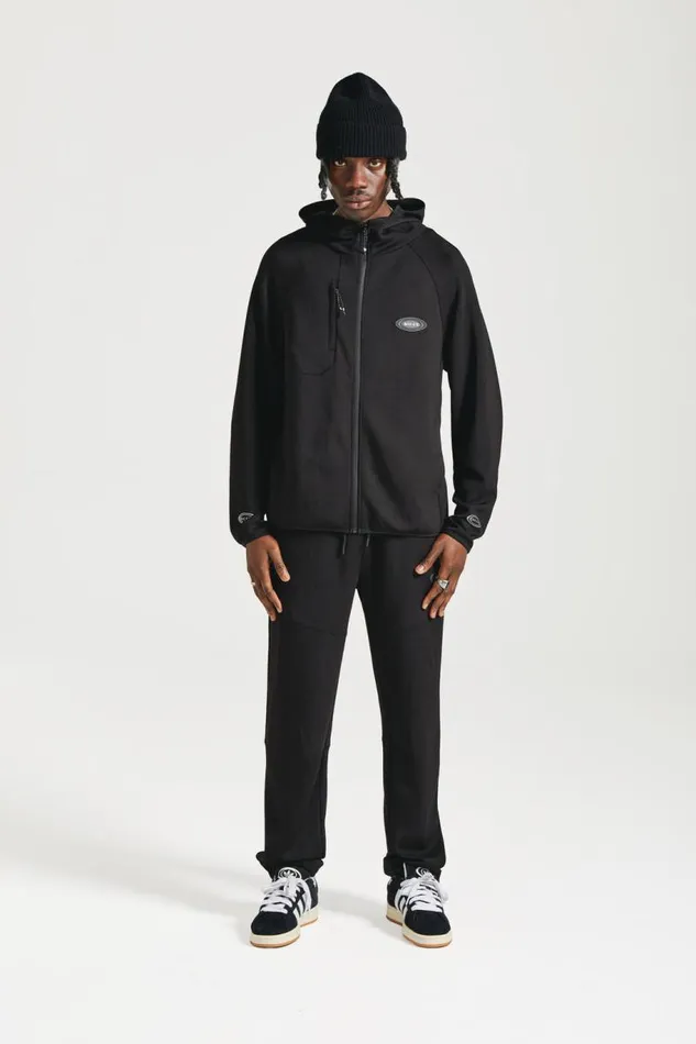NICCE Hoodies and Sweatshirts Mens NICCE Apex Interlock Hoodie Black