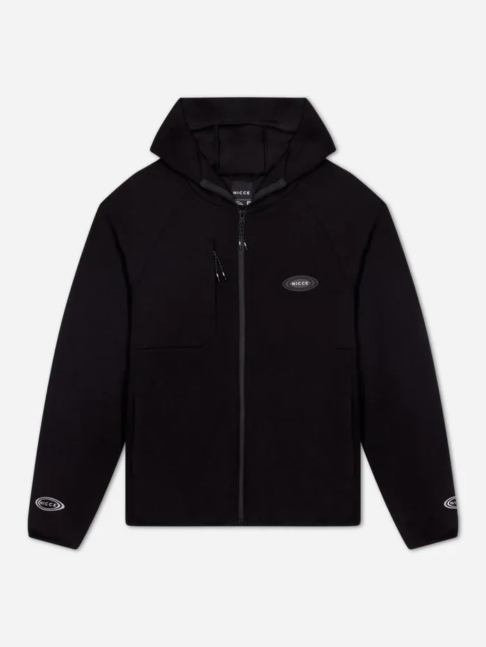 NICCE Hoodies and Sweatshirts Mens NICCE Apex Interlock Hoodie Black