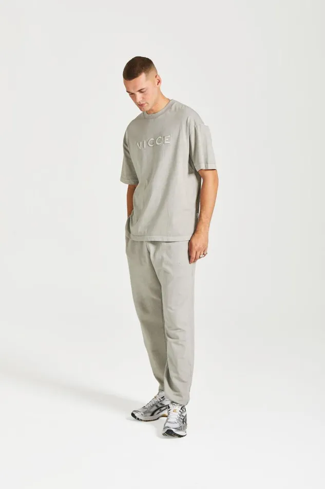 NICCE TShirts Mens NICCE Mercury Oversized TShirt Circular Grey