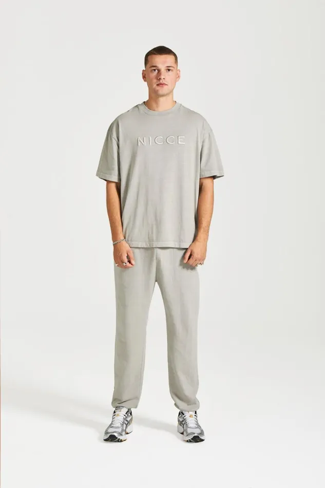 NICCE TShirts Mens NICCE Mercury Oversized TShirt Circular Grey