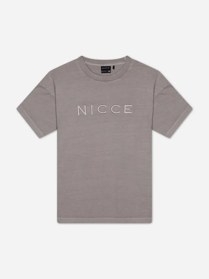 NICCE TShirts Mens NICCE Mercury Oversized TShirt Circular Grey