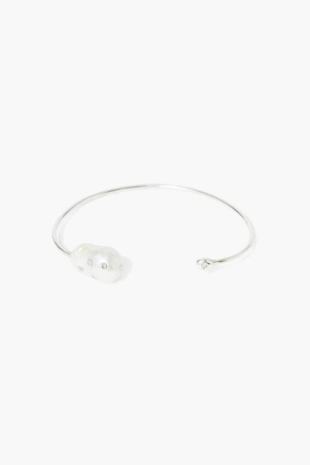 Nigella Diamond Cuff White Pearl Women Chan Luu Bracelets