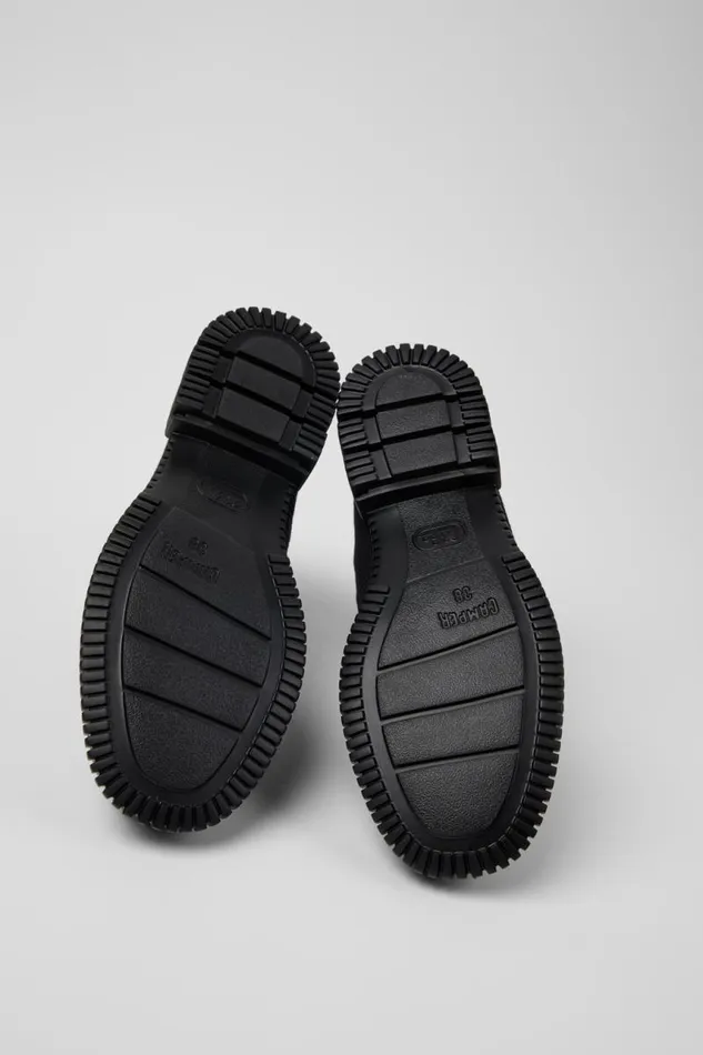 Non Leather Shoes Women Camper Pix TENCEL Black Textile Ankle Boots Non Leather Shoes Women Camper Pix TENCEL Black Textile Ankle Boots