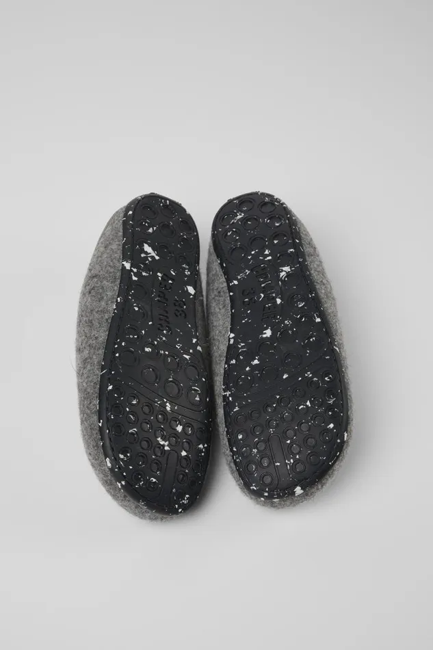Non Leather Shoes Women Camper Wabi Gray Slippers Non Leather Shoes Women Camper Wabi Gray Slippers