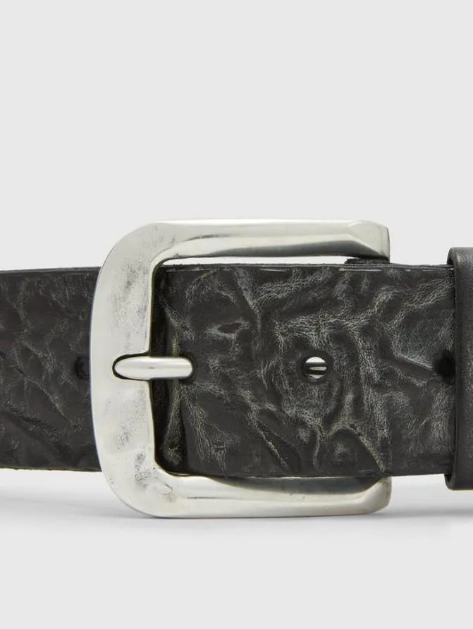 NOVA HAMMERED CRINKLE BELT Charcoal AccessoriesLeather John Varvatos Belts NOVA HAMMERED CRINKLE BELT Charcoal AccessoriesLeather John Varvatos Belts