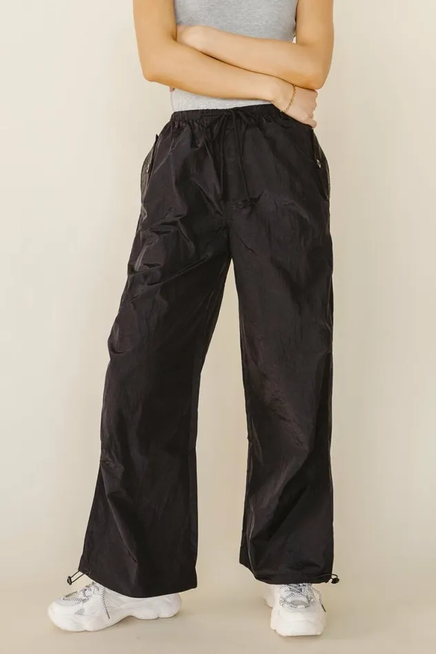 Novalee Parachute Pants In Black Black Women Bohme Pants