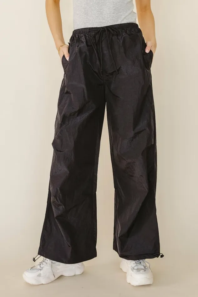 Novalee Parachute Pants In Black Black Women Bohme Pants