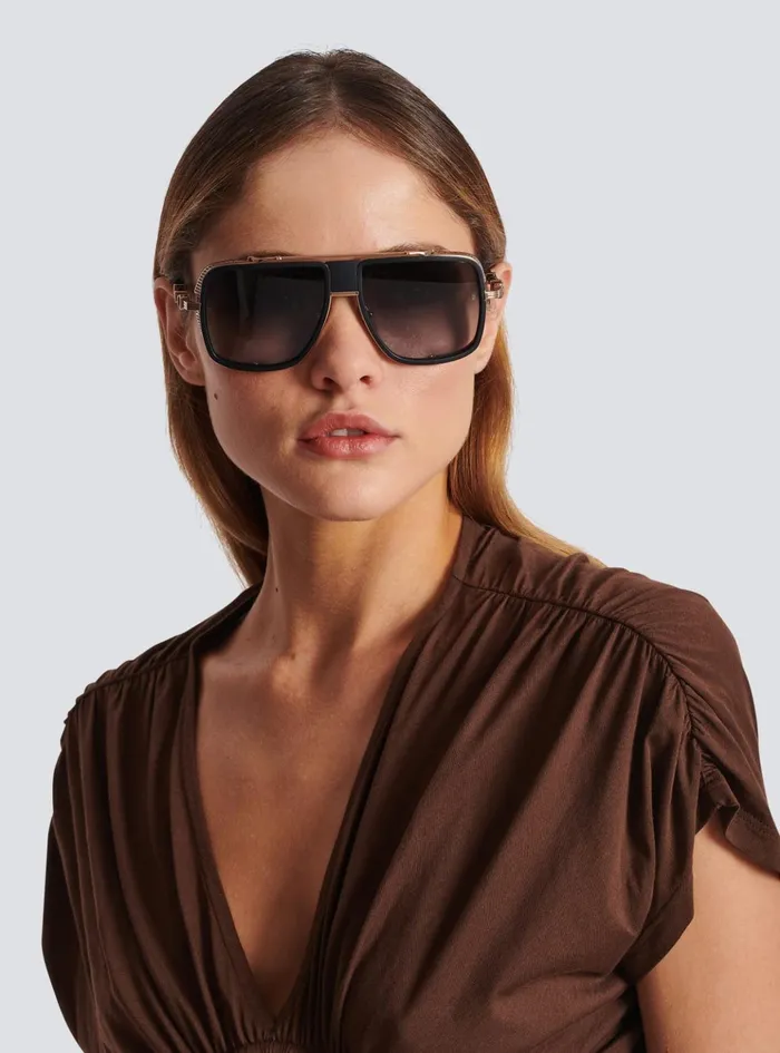 OR Sunglasses Black WomenMen Balmain Eyewear OR Sunglasses Black WomenMen Balmain Eyewear