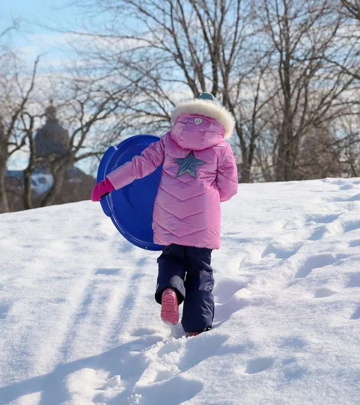 Outerwear Girls Hatley Pink Star Puffer Jacket