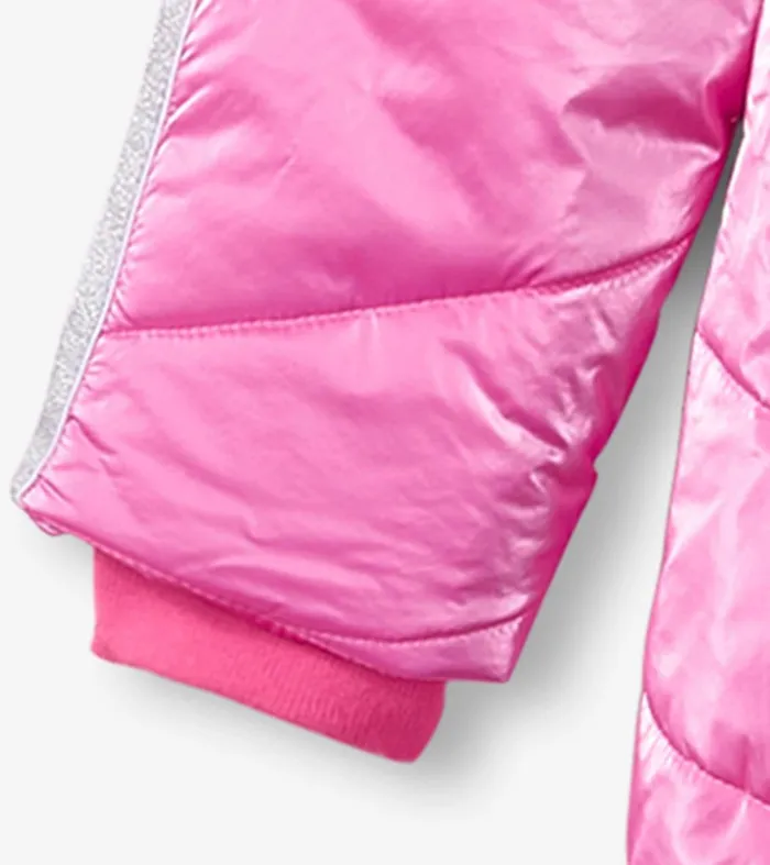 Outerwear Girls Hatley Pink Star Puffer Jacket