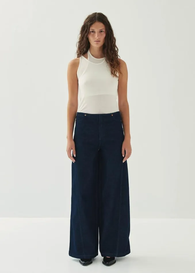 Pants Women ALOHAS Magda Indigo Denim Trousers
