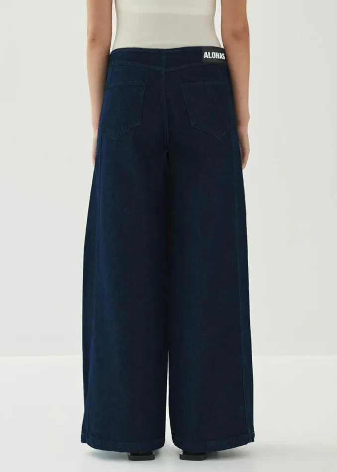 Pants Women ALOHAS Magda Indigo Denim Trousers