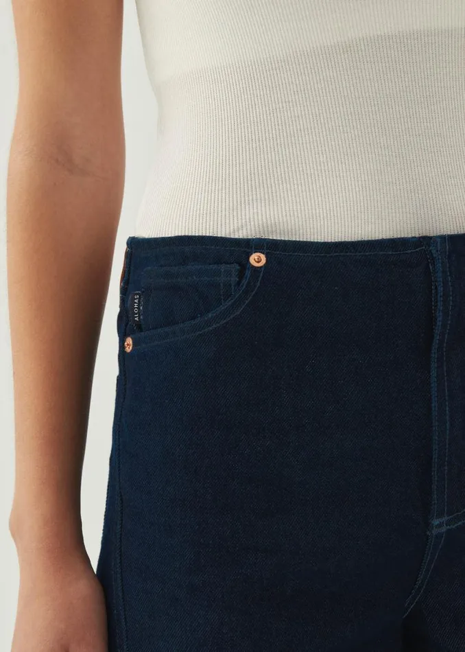 Pants Women ALOHAS Magda Indigo Denim Trousers