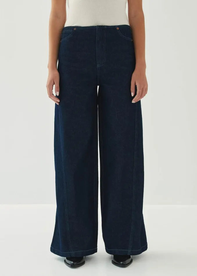 Pants Women ALOHAS Magda Indigo Denim Trousers