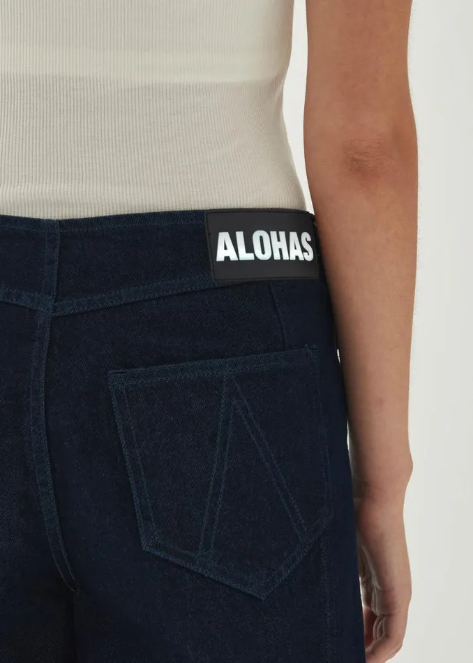 Pants Women ALOHAS Magda Indigo Denim Trousers