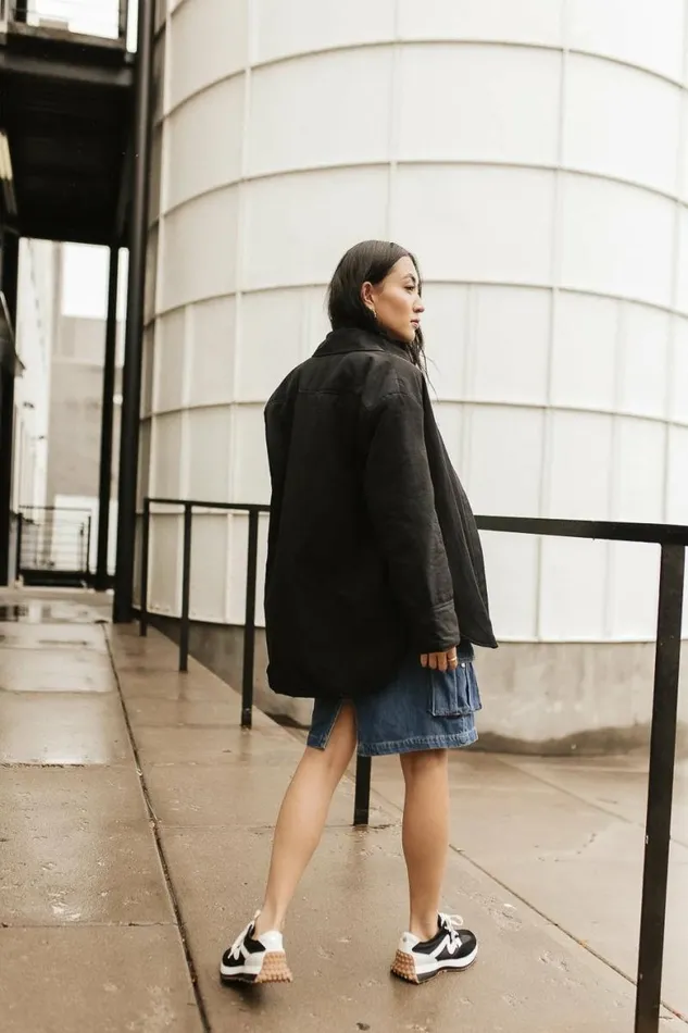 Parker Oversized Jacket In Black Black Women Bohme Outerwear