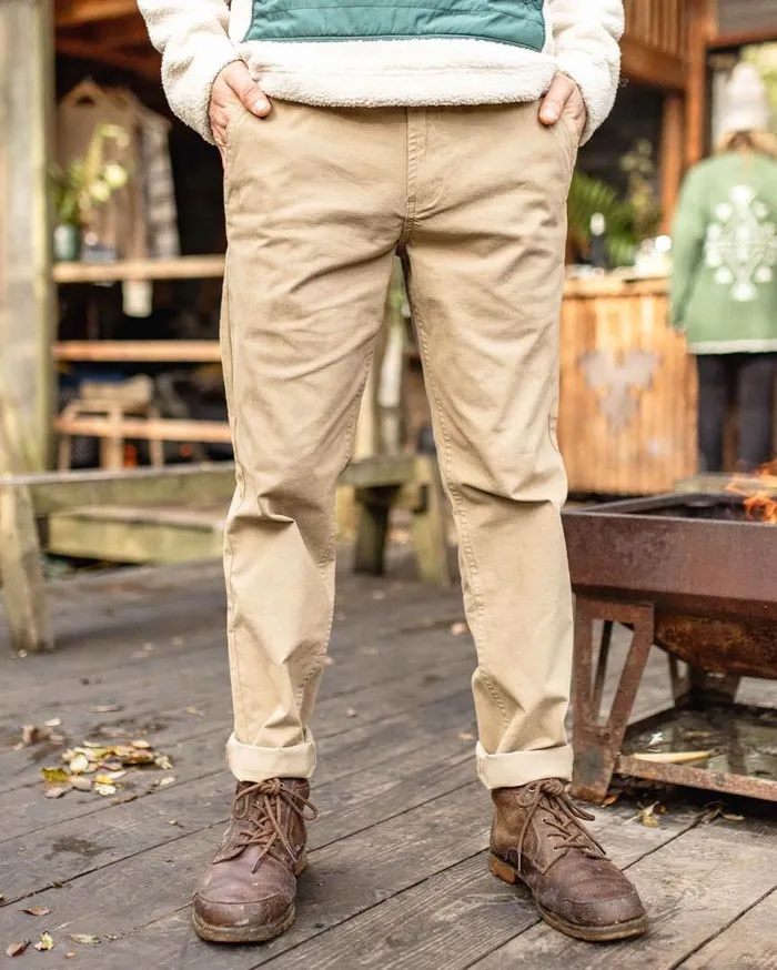 Passenger Clothing 365 Organic Cotton Trouser Chinchilla Brown Men Trousers