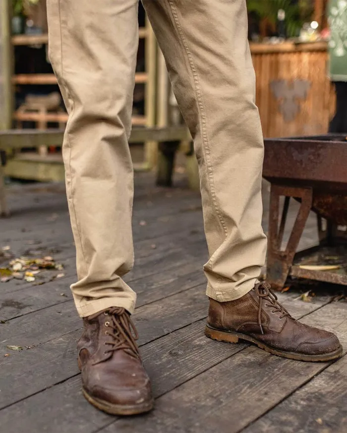 Passenger Clothing 365 Organic Cotton Trouser Chinchilla Brown Men Trousers