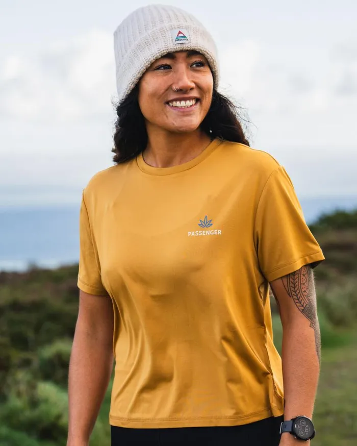 Passenger Clothing Align Active Recycled TShirt Dusty Ochre Women Activewear