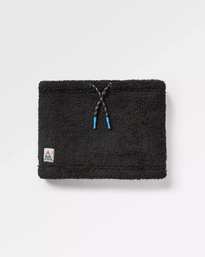 Passenger Clothing Ash Recycled Sherpa Fleece Snood Black WomenMen Scarves and Neckwear