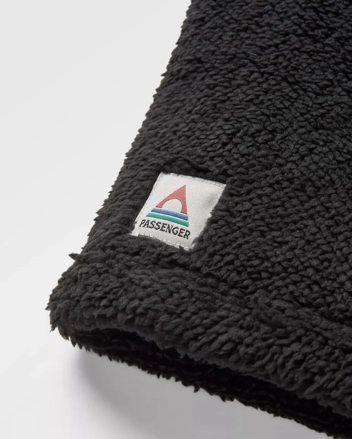 Passenger Clothing Ash Recycled Sherpa Fleece Snood Black WomenMen Scarves and Neckwear