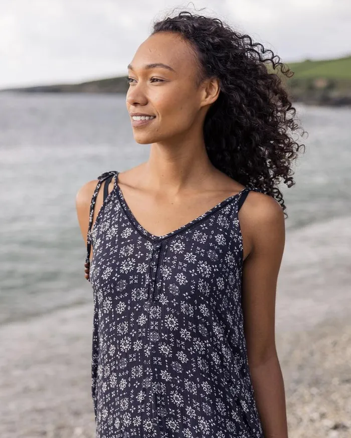 Passenger Clothing Breeze Maxi Dress Simple Tile Faded Black Women Dresses and Skirts