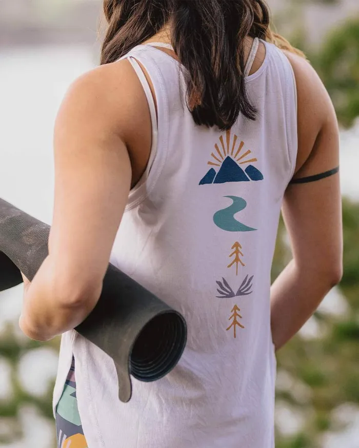 Passenger Clothing Breezy Recycled Active Vest White Women Activewear