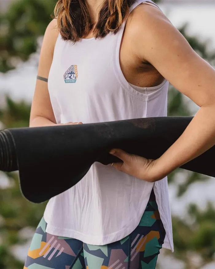 Passenger Clothing Breezy Recycled Active Vest White Women Activewear