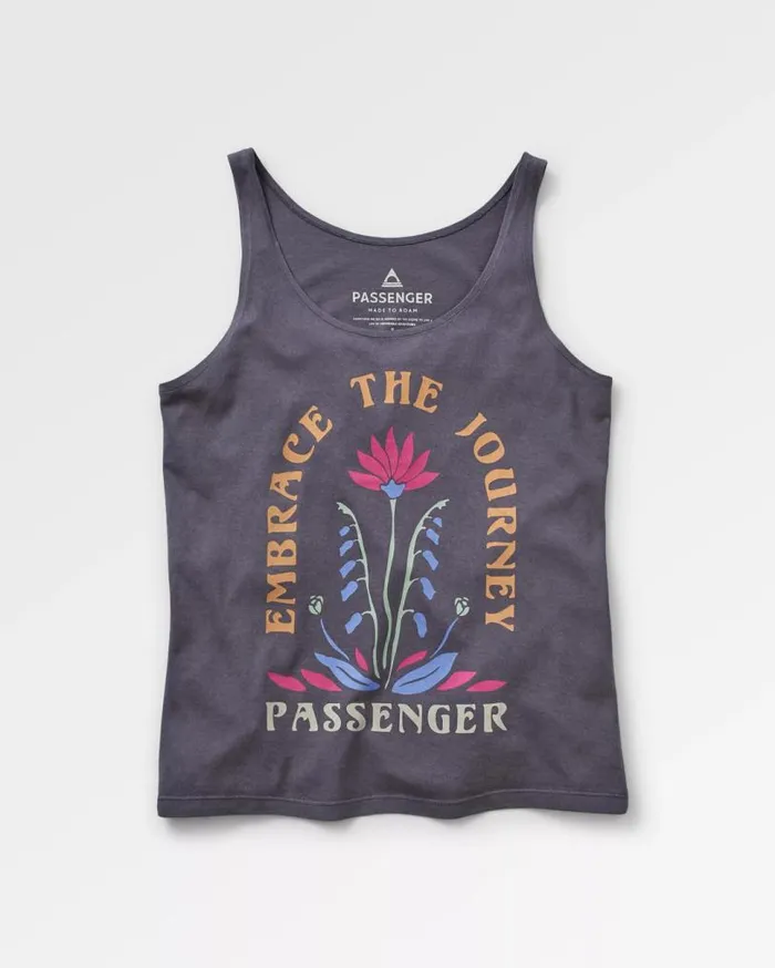 Passenger Clothing Bud Recycled Cotton Vest Charcoal Women Tops and TShirts