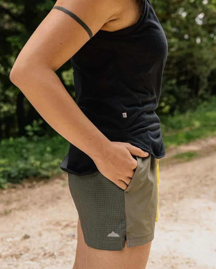 Passenger Clothing Byway Active Recycled Short Dusty Olive Women Activewear