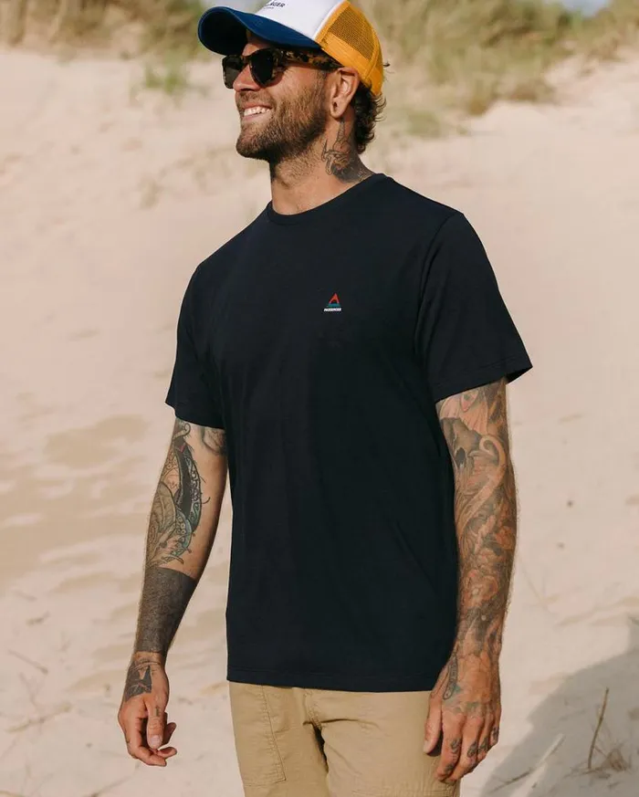 Passenger Clothing Classic Logo Recycled Cotton TShirt Black Men TShirts and Vests