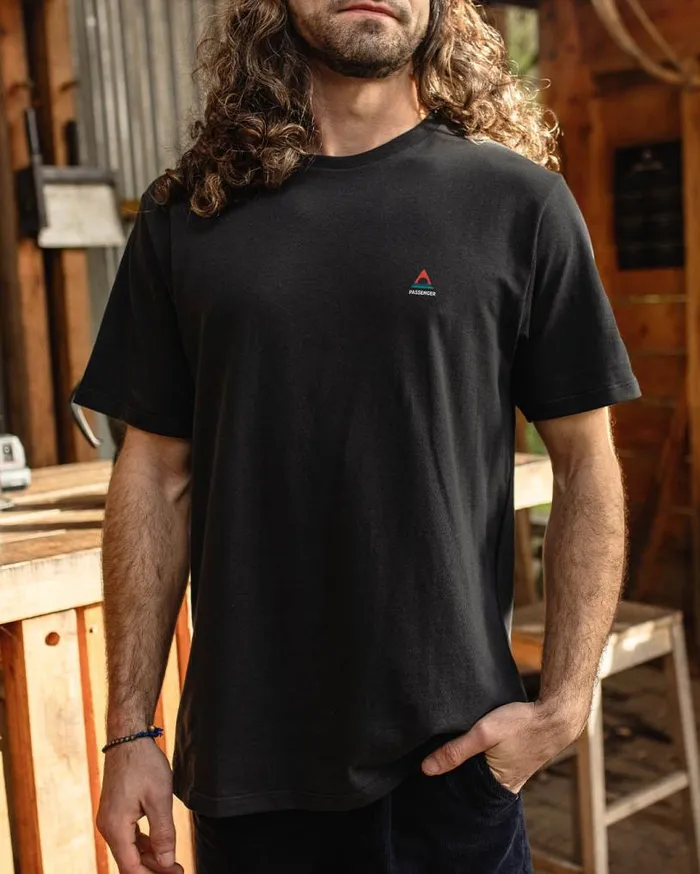 Passenger Clothing Classic Logo Recycled Cotton TShirt Black Men TShirts and Vests