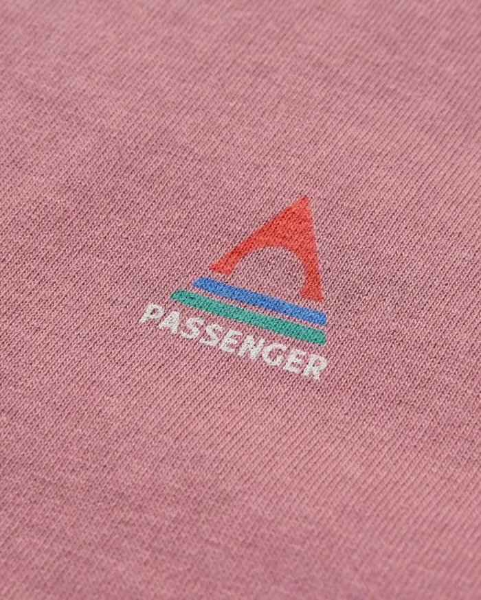 Passenger Clothing Classic Logo Recycled Cotton TShirt Crushed Berry Men TShirts and Vests