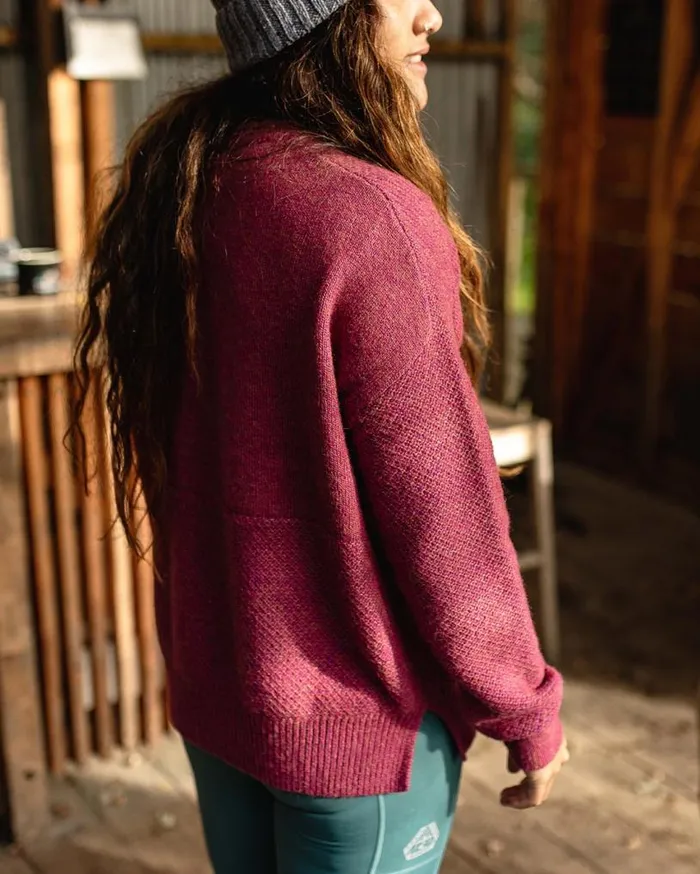 Passenger Clothing Cove Recycled Knitted Jumper Rhubarb Women Knitwear