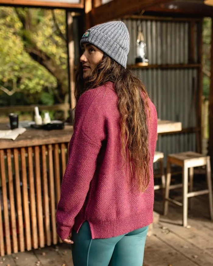 Passenger Clothing Cove Recycled Knitted Jumper Rhubarb Women Knitwear