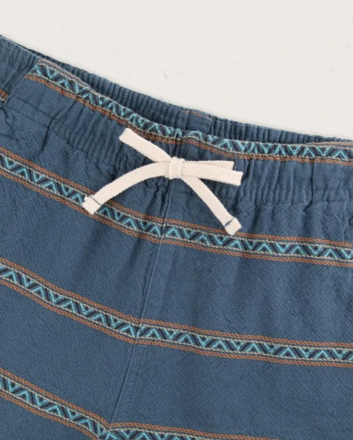Passenger Clothing Drifter Organic Cotton Jacquard Short Mediterranean Geo Stripe Men Shorts