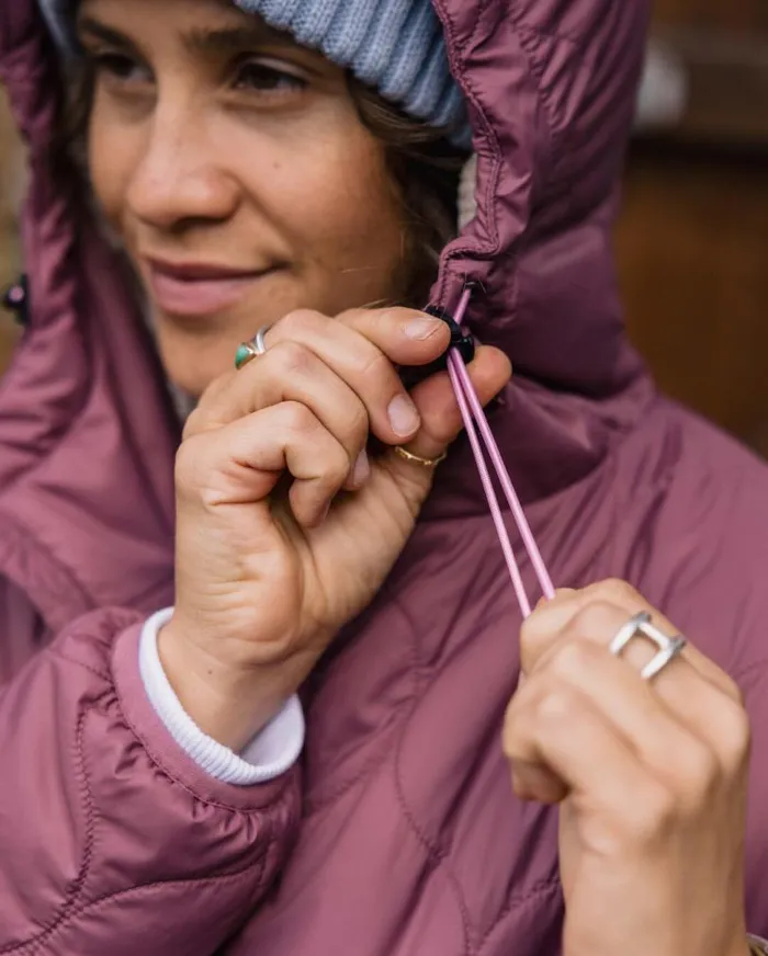 Passenger Clothing Earthy Recycled Sherpa Lined Insulated Jacket Crushed Berry Women Jackets