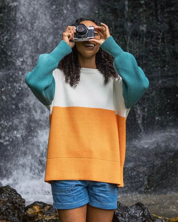 Passenger Clothing Gondwana Oversized Knitted Jumper Apricot Women Knitwear