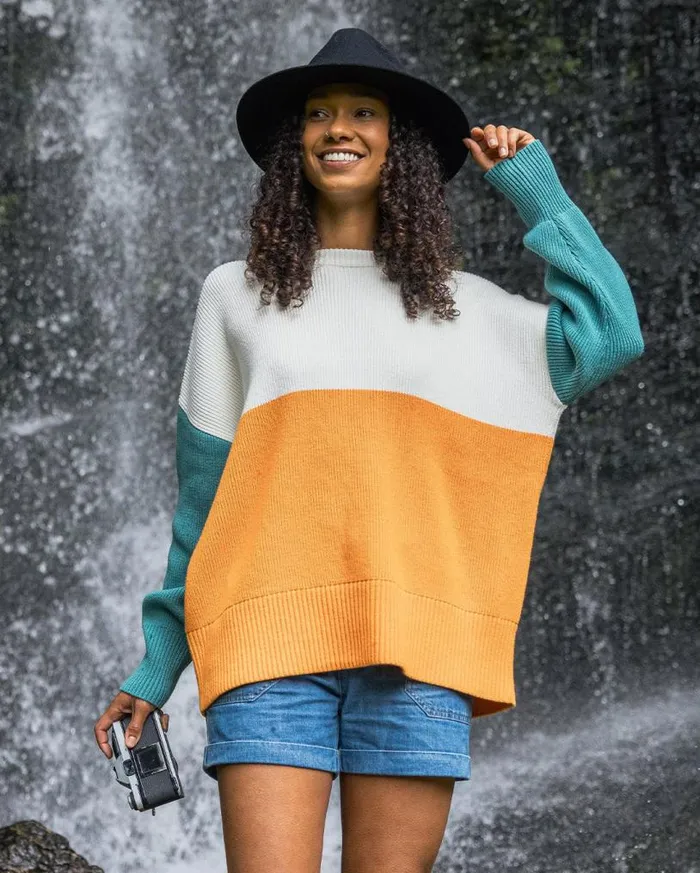 Passenger Clothing Gondwana Oversized Knitted Jumper Apricot Women Knitwear