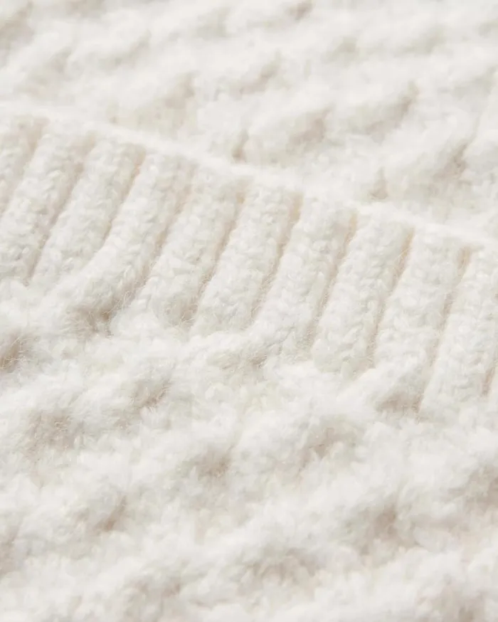Passenger Clothing Homey Recycled Knitted Cable Cardigan Off White Women Knitwear