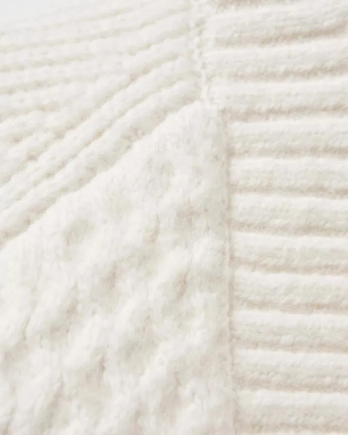 Passenger Clothing Homey Recycled Knitted Cable Cardigan Off White Women Knitwear
