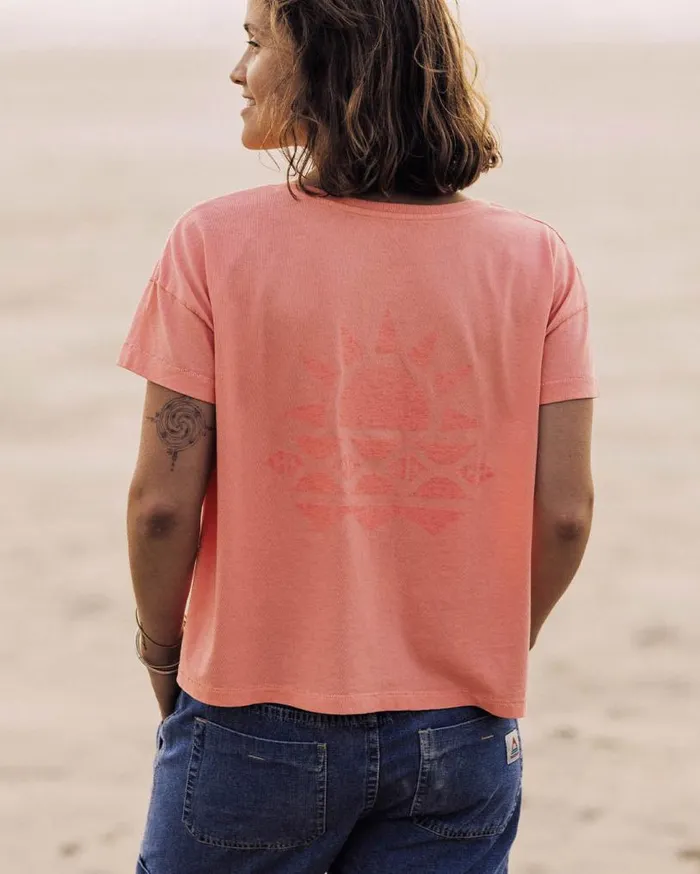 Passenger Clothing Mindful Recycled Cotton TShirt Lobster Pink Women Tops and TShirts