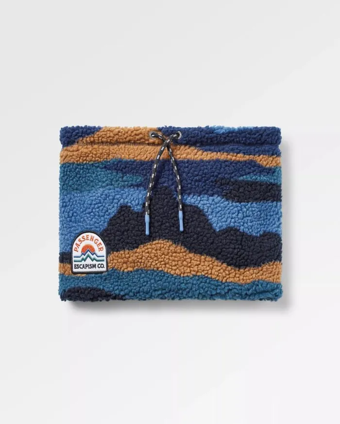 Passenger Clothing Mulled Recycled Sherpa Fleece Snood Scenic Navy WomenMen Scarves and Neckwear