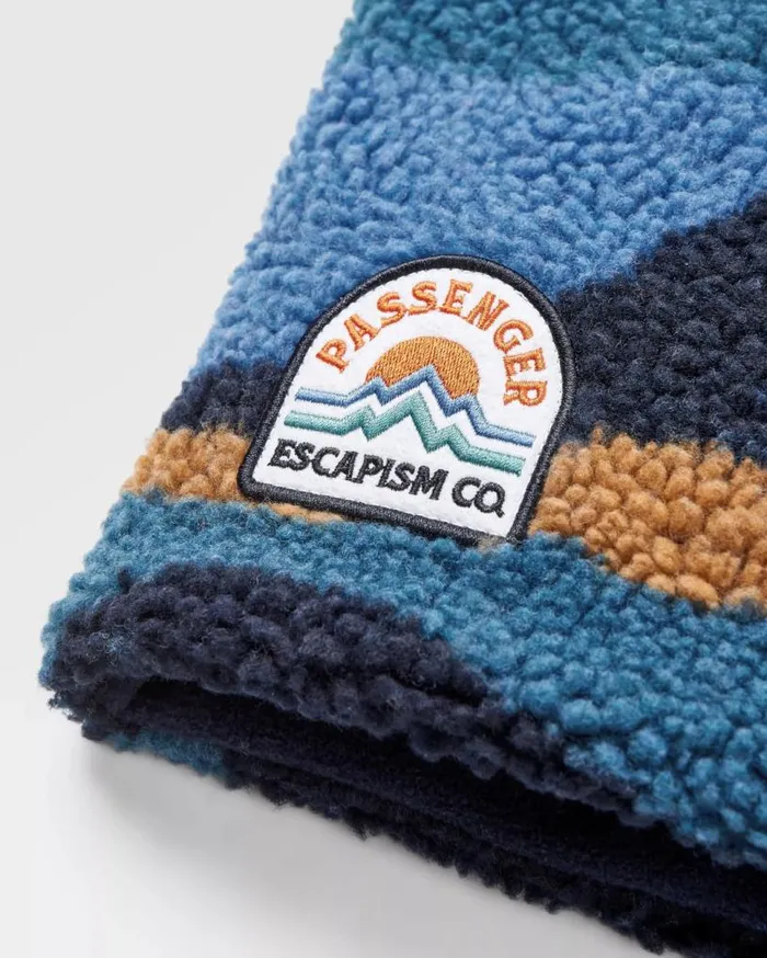 Passenger Clothing Mulled Recycled Sherpa Fleece Snood Scenic Navy WomenMen Scarves and Neckwear