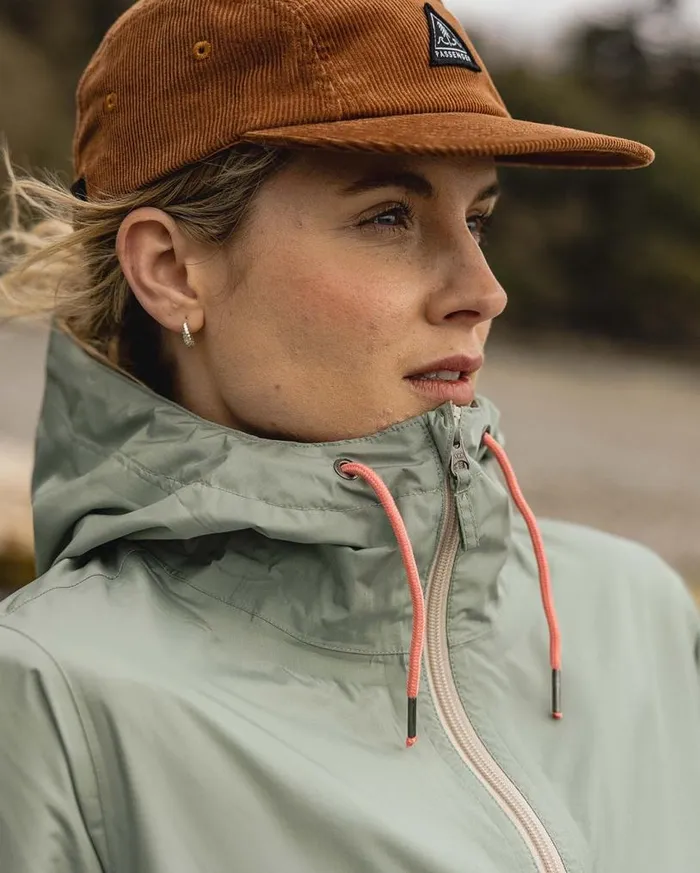 Passenger Clothing Nimbin Recycled Full Zip Water Resistant Jacket Pistachio Women Activewear