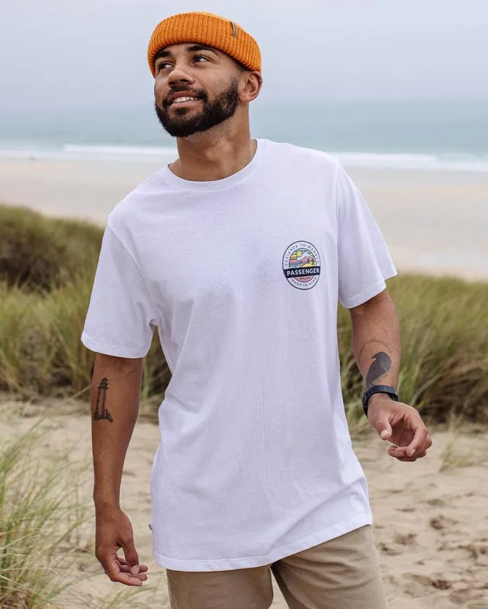 Passenger Clothing Odyssey Recycled Cotton TShirt White Men TShirts and Vests