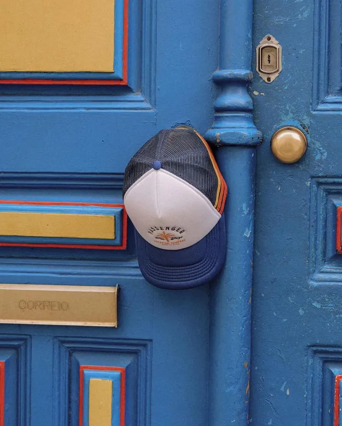 Passenger Clothing Onda Snapback Trucker Cap True Blue WomenMen Caps and Hats