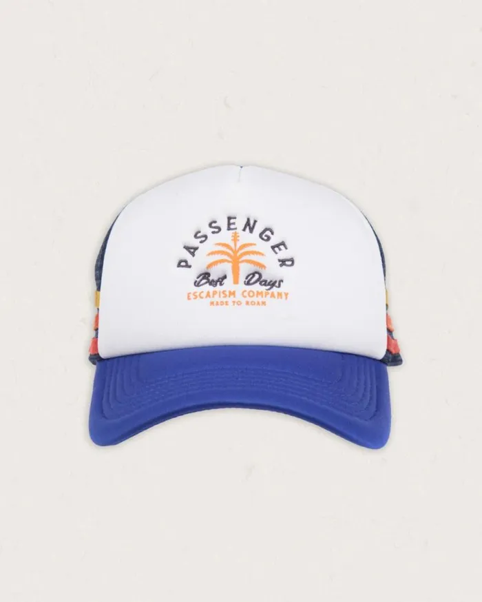 Passenger Clothing Onda Snapback Trucker Cap True Blue WomenMen Caps and Hats