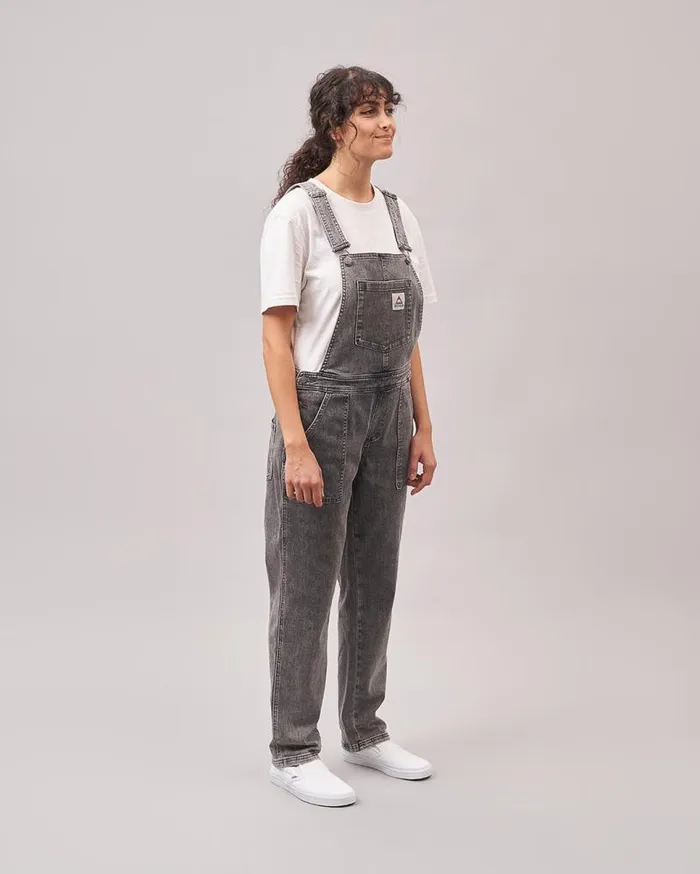 Passenger Clothing Roamist Organic Cotton Dungarees Washed Black Denim Women Dungarees and Trousers